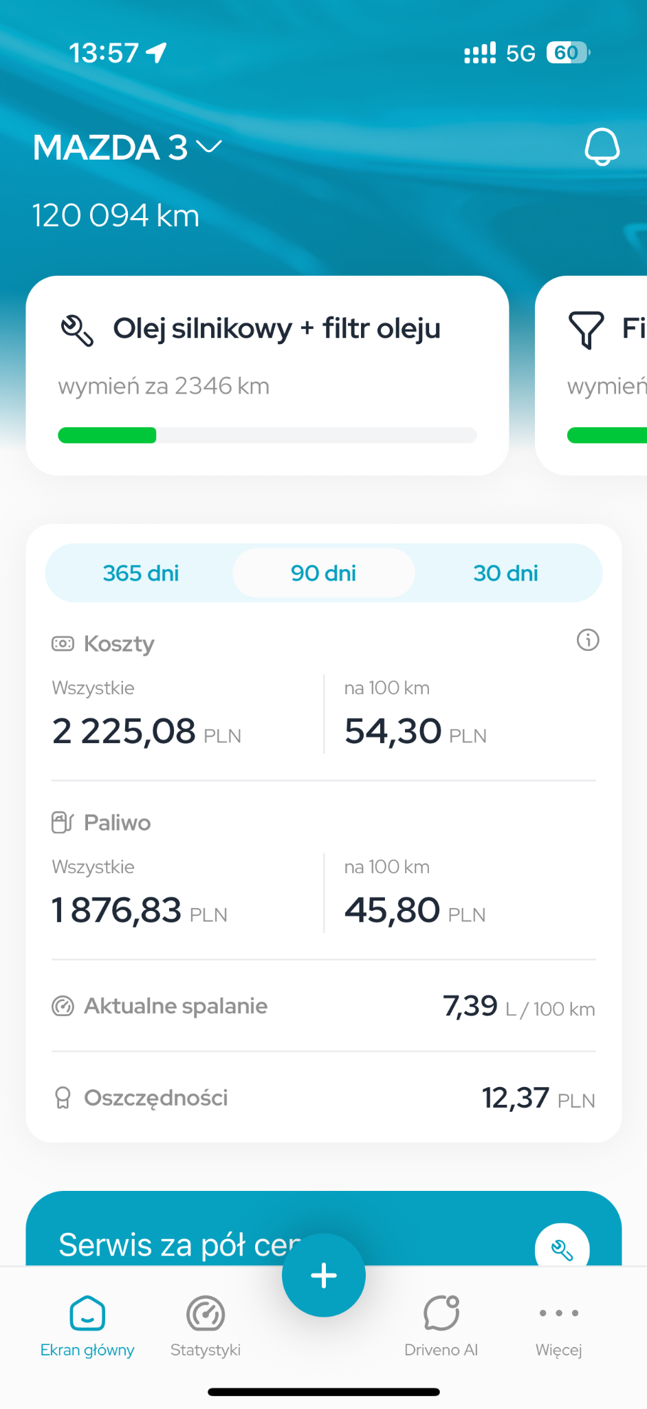 Ekran główny Driveno